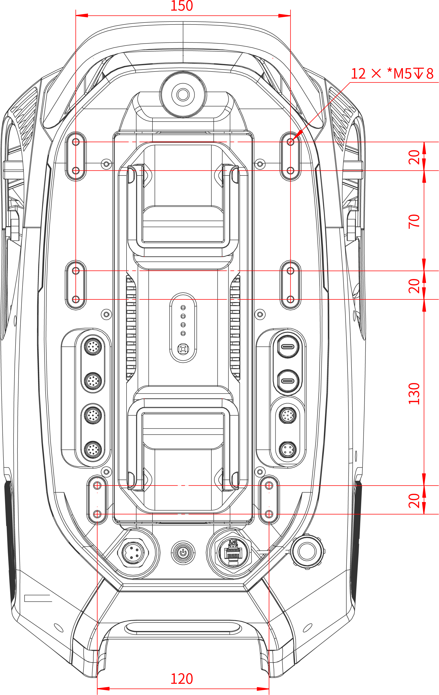 DR02 Pro背部接口