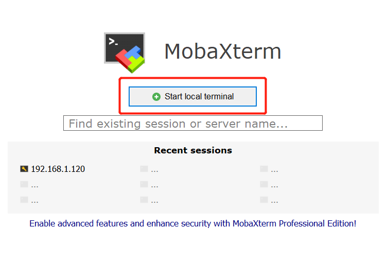 MobaXterm Interface
