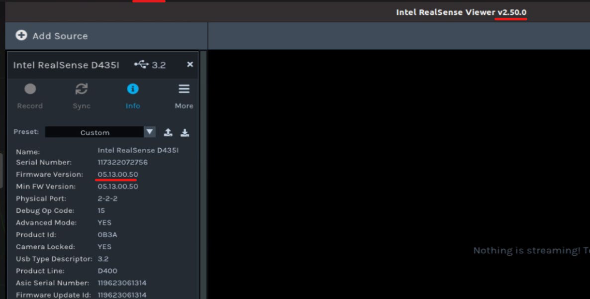 realsense-viewer