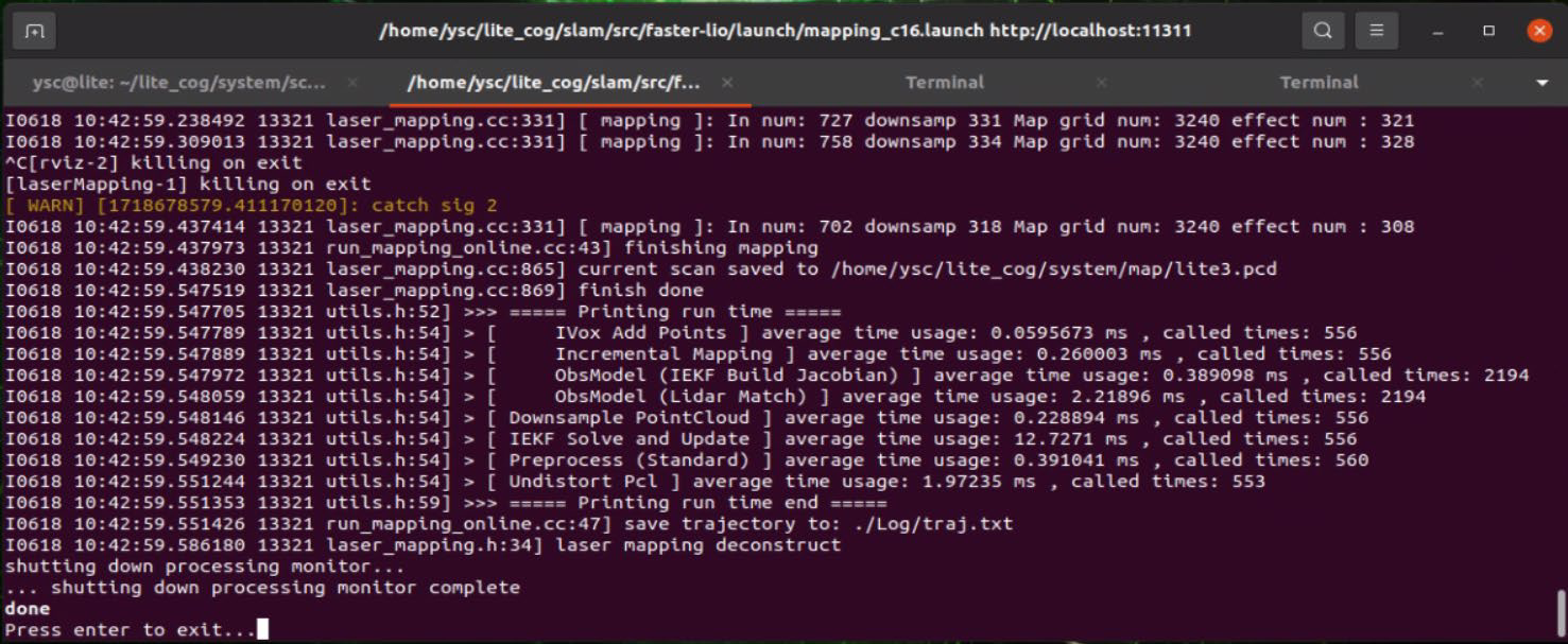 Input 1 to Generate Grid Map (ROS1 faster-lio)
