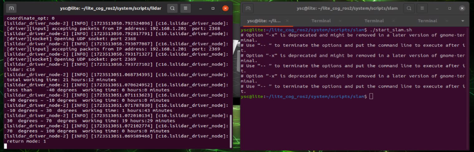 Terminal Interface After Starting Mapping (ROS2)