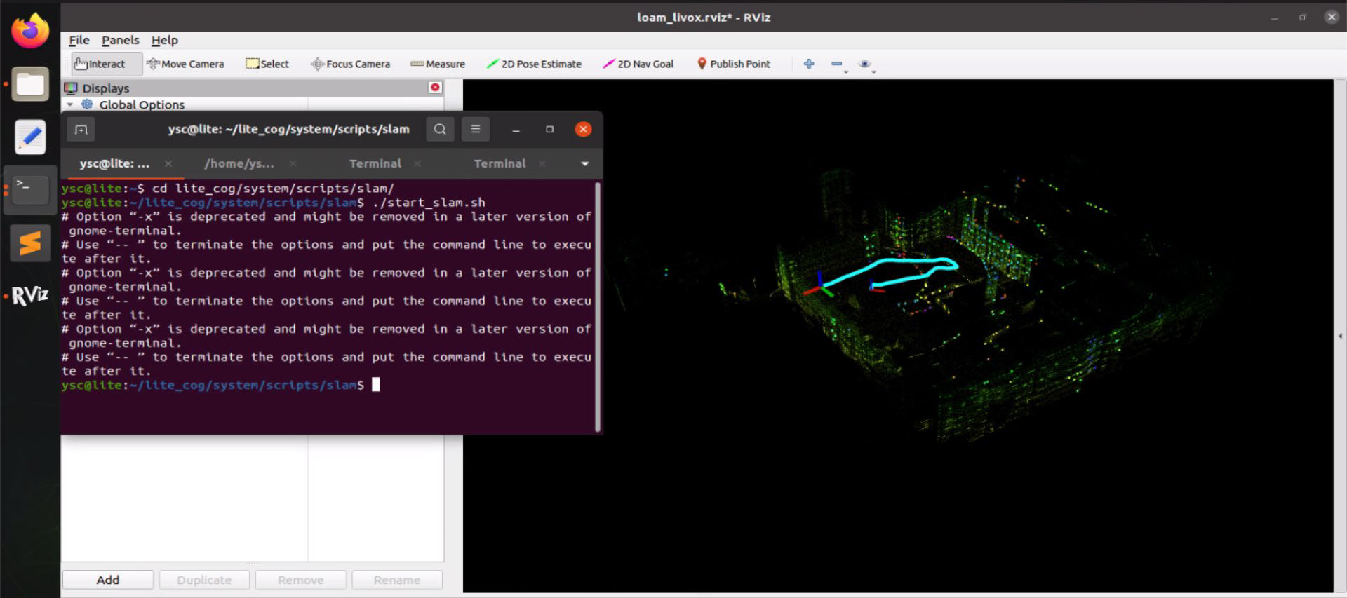 RViz and Mapping Terminal Interface